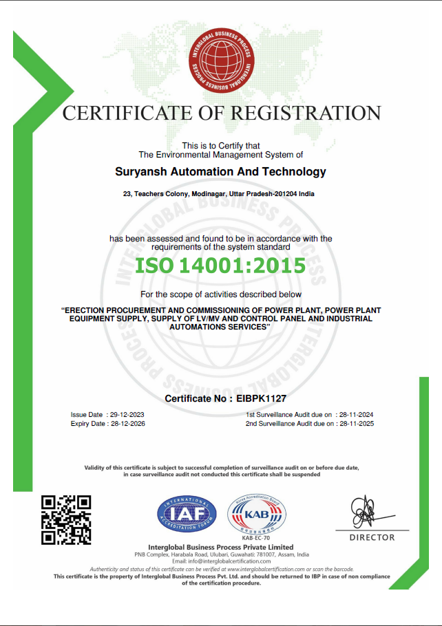 EHS 14001 CERTIFICATE